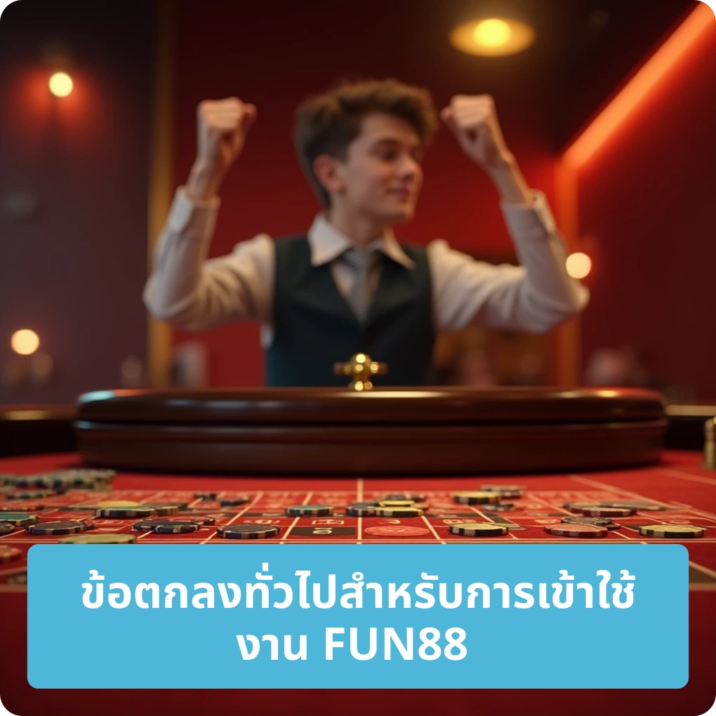 ข้อตกลงทั่วไปสำหรับการใช้งาน FUN88 – ข้อกำหนดเบื้องต้นสำหรับผู้เล่น ข้อตกลงทั่วไปสำหรับการใช้งาน FUN88