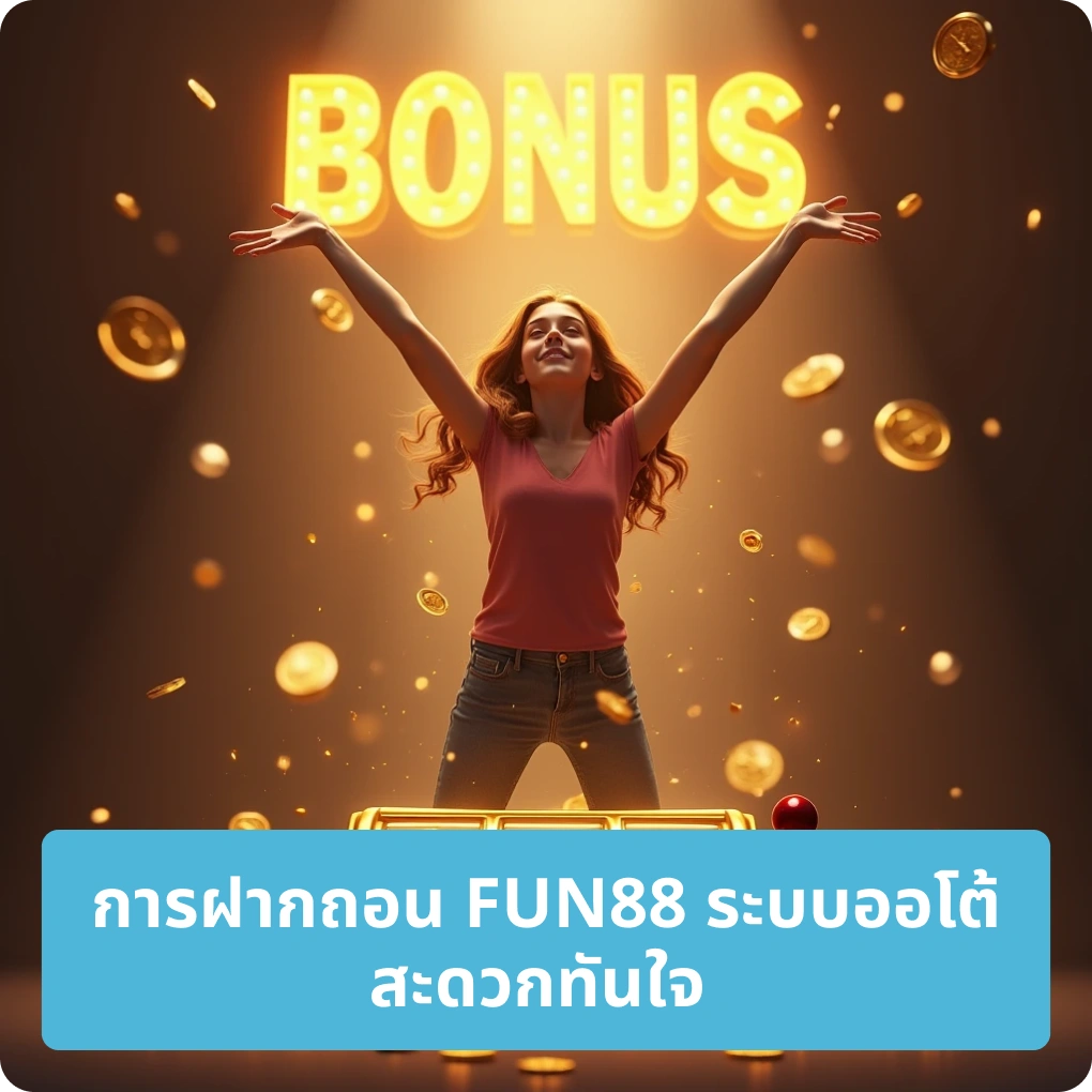 การฝากถอน FUN88 ระบบออโต้ สะดวกทันใจ – ฝากถอนได้ในไม่กี่วินาที การฝากถอน FUN88 ระบบออโต้ สะดวกทันใจ