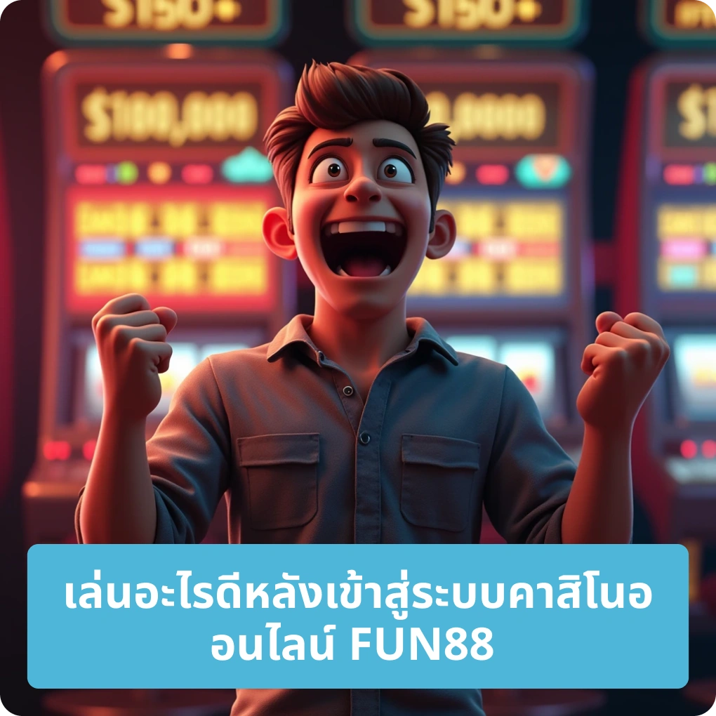 เล่นอะไรดีหลังเข้าสู่ระบบคาสิโนออนไลน์ FUN88 – คำแนะนำสำหรับมือใหม่ เล่นอะไรดีหลังเข้าสู่ระบบคาสิโนออนไลน์ FUN88